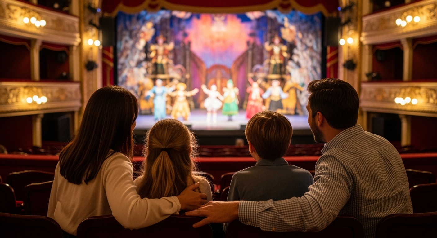 Family watching Branson show